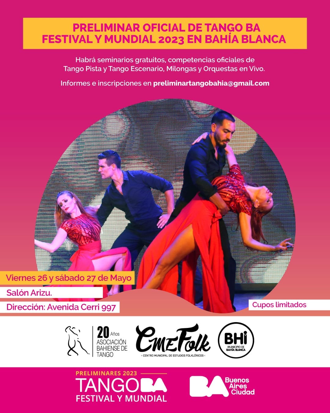 Tango BA Festival y Mundial 2023 en la ciudad Prensa Bahía
